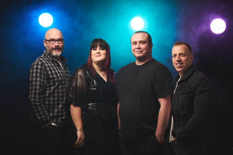 catalyst wedding band coloured stage lights