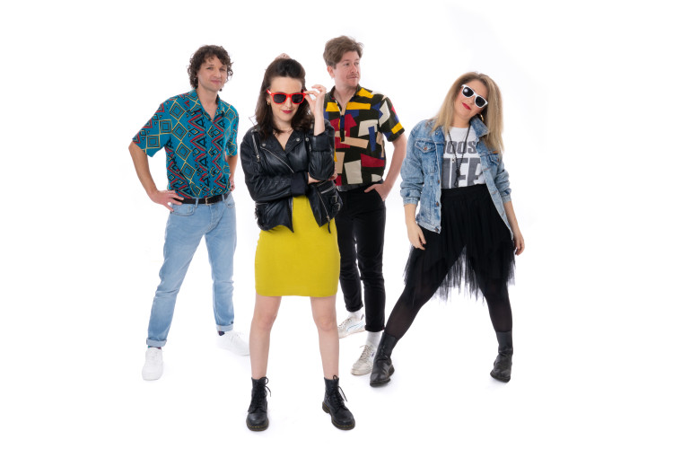acceptable in the 80s studio group photo