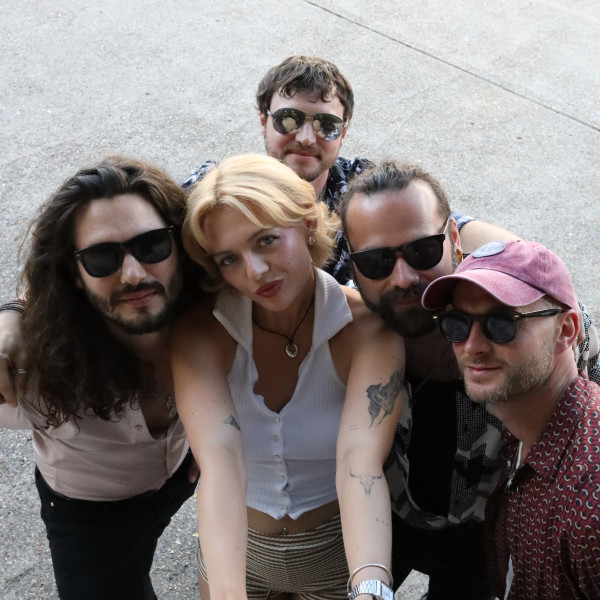 the honey band for hire outdoor group photo sunglasses