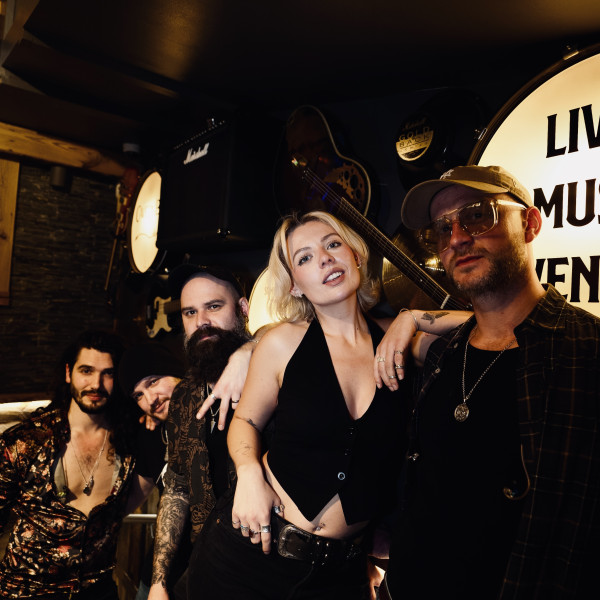 the honey corporate band group photo live music venue