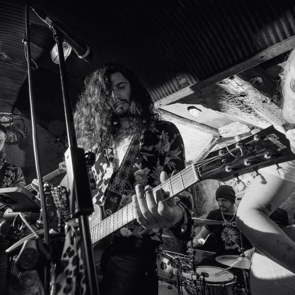 the honey function band guitarist and singer performing live venue